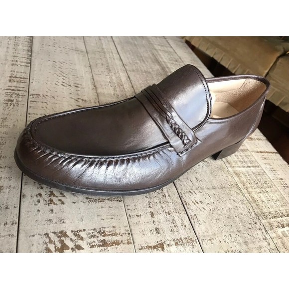 NEW NUNN BUSH Men Brown Leather Loafers Slip On Dress Shoes US 13 M Made Italy main image 8